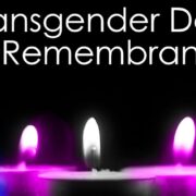 Candles background Trans Day of Remembrance Banner